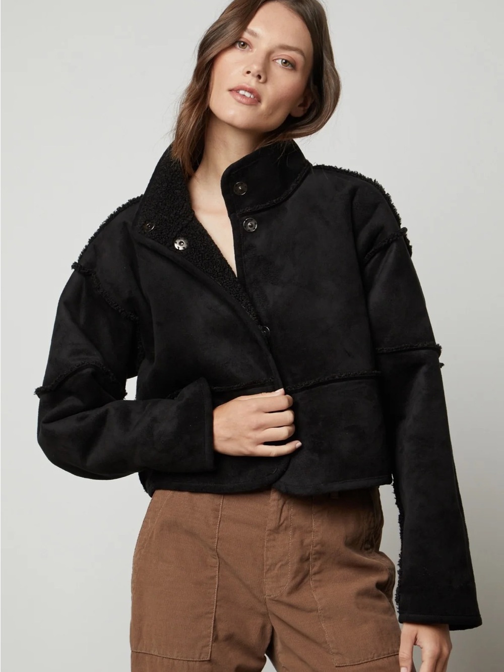 Kelly Luxe Sherpa Reversible Jacket - Velvet